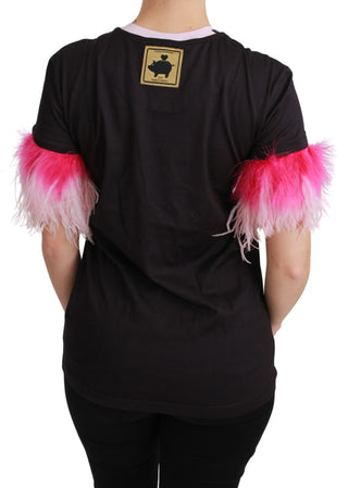 Schwarzes JAHR DES SCHWEINS Baumwoll-T-Shirt