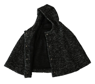 Gray Tweet Wool Kaftan Jacket Coat Top