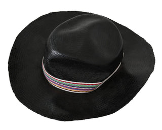 Schwarzer Cowboyhut mit breiter Krempe