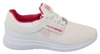 Weiß Rosa Polyester Becky Turnschuhe