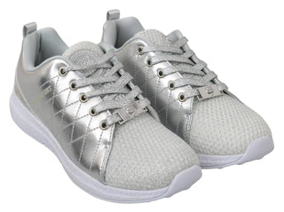 Gisella Turnschuhe aus silbernem Polyester