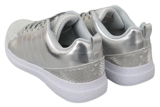 Gisella Turnschuhe aus silbernem Polyester