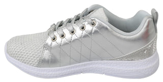 Gisella Turnschuhe aus silbernem Polyester
