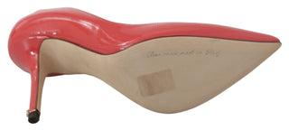 Dunkelrosa Lackleder-Pumps