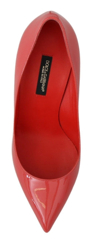 Dunkelrosa Lackleder-Pumps