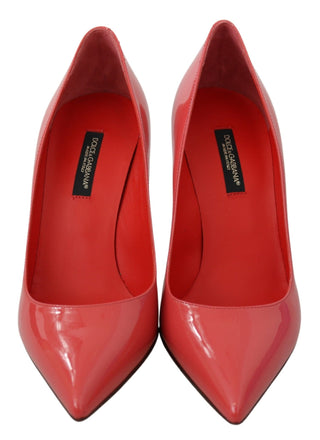 Dunkelrosa Lackleder-Pumps