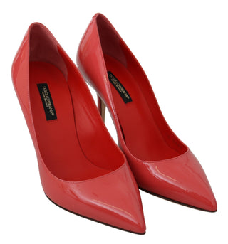 Dunkelrosa Lackleder-Pumps