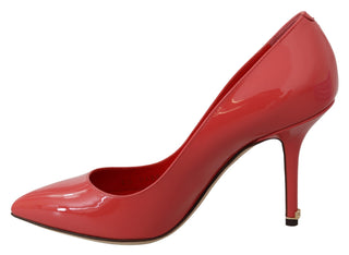 Dunkelrosa Lackleder-Pumps