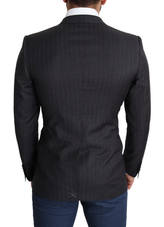 Dark Gray Wool Single Breasted Coat MARTINI Blazer