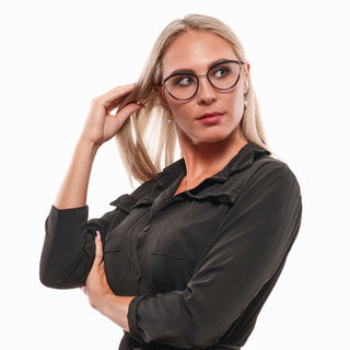 Gafas (montura) de metal y plástico negras