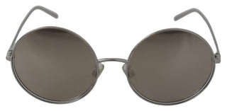 Verspiegelte runde graue Gläser Damensonnenbrille