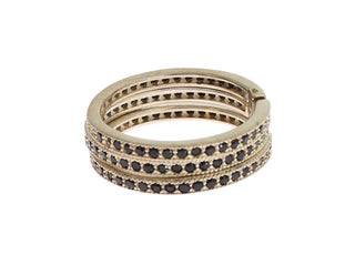 Anillo de Mujeres de Plata Esterlina 925 con CZ Negro