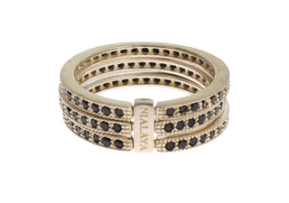Anillo de Mujeres de Plata Esterlina 925 con CZ Negro