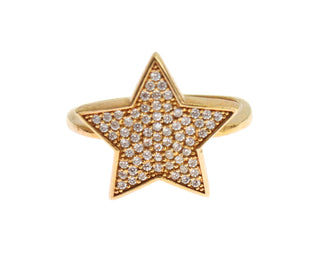 Star Gold 925er Silber Damenring mit klarem Stein
