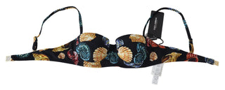 Bikinis de baño con estampado de conchas negras para mujeres