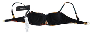 Bikinis de baño con estampado de conchas negras para mujeres