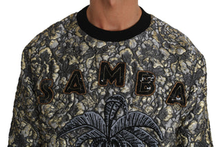 Mehrfarbiger SAMBA Jacquard Palmen Pullover