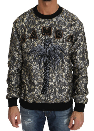 Mehrfarbiger SAMBA Jacquard Palmen Pullover