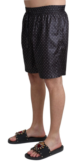 Shorts de Playa con Estampado de Puntos Negros