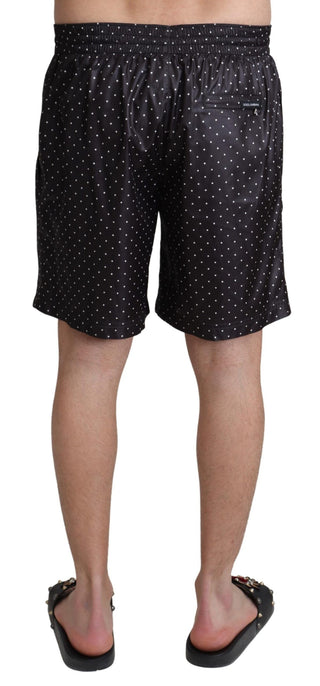 Shorts de Playa con Estampado de Puntos Negros