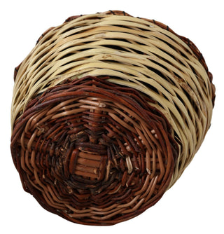 Beige Holzkorbgeflecht Rattan Einkaufstasche