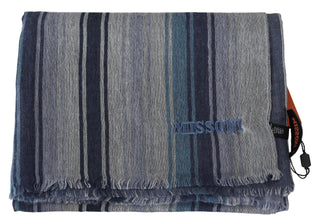 Multicolor Wool Striped Unisex Neck Wrap Shawl