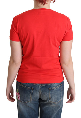 Blusa de algodón rojo con estampado Come Play 4 Us