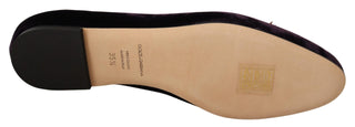 Lila Samt DG Herz Slipper Flats Schuhe