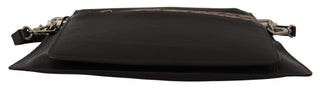 Schwarze Exotic Leather Umhängetasche Alta Sartoria