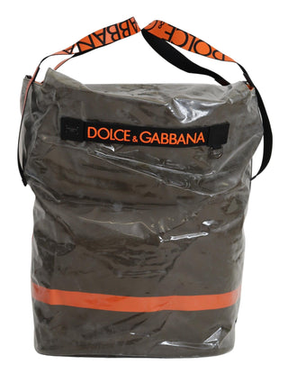 Bolsa de compras grande de tela verde para hombres