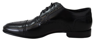 Schwarze Leder Derby Loafer Herrenschuhe
