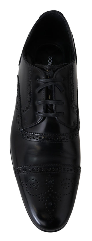 Schwarze Leder Derby Loafer Herrenschuhe