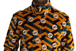 Mehrfarbige Samtjacke für Herren mit DG-Logo