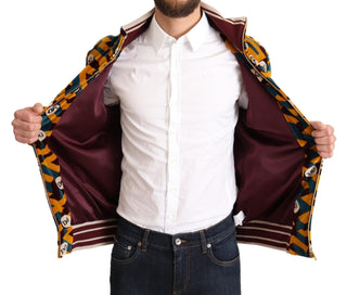 Mehrfarbige Samtjacke für Herren mit DG-Logo