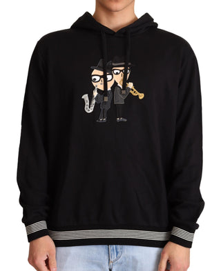 Suéter con capucha de algodón negro #dgfamily