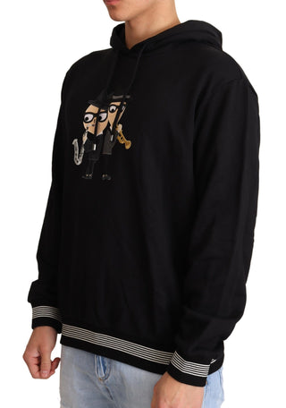 Suéter con capucha de algodón negro #dgfamily