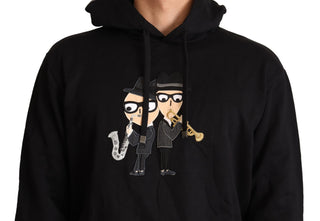 Suéter con capucha de algodón negro #dgfamily
