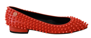 Orange Leder Ballerina Was ich mache Flats Schuhe
