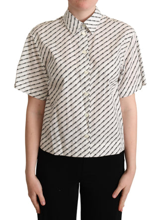 Blusa de lunares blanca con cuello