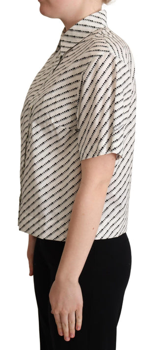 Blusa de lunares blanca con cuello