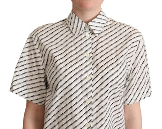 Blusa de lunares blanca con cuello
