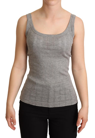 Graues Tanktop aus Baumwoll-Modal