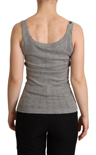 Graues Tanktop aus Baumwoll-Modal