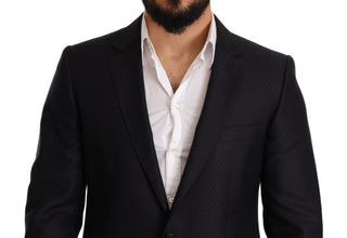 Traje de 2 Piezas SLIM FIT de Patrón Azul MARTINI