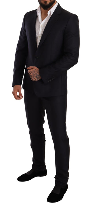 Traje de 2 Piezas SLIM FIT de Patrón Azul MARTINI