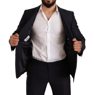 Traje de 2 Piezas SLIM FIT de Patrón Azul MARTINI