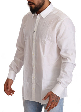 Camisa Slim Fit para Hombre MARTINI de Algodón Blanco