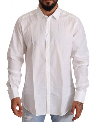 Camisa Slim Fit para Hombre MARTINI de Algodón Blanco