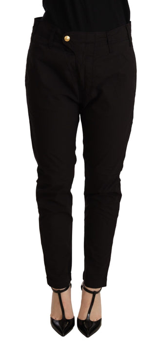 Pantalones Ajustados de Cintura Media BAGGY Negros