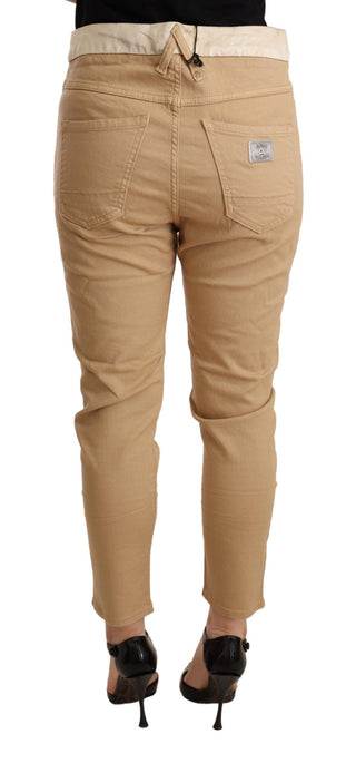 Beige Mid Waist Skinny Stretchhose